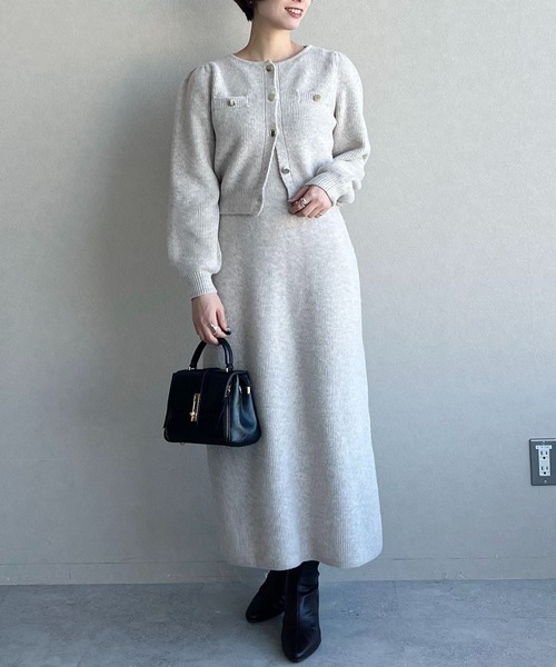 「mysty woman」 コンビワンピース FREE アイボリー レディース_画像2