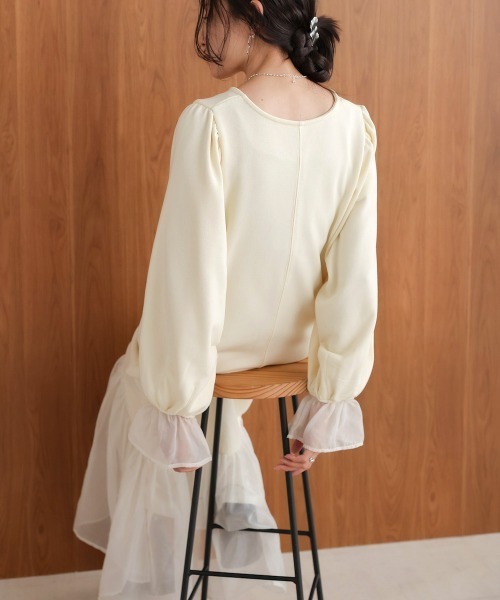 「Bab」 長袖ワンピース S アイボリー レディース_画像9