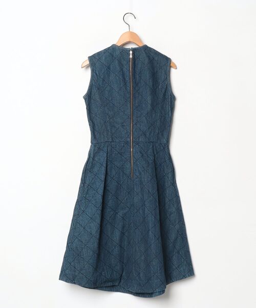 「BORDERS at BALCONY」 レースノースリーブワンピース 38 ブルー レディース_画像2
