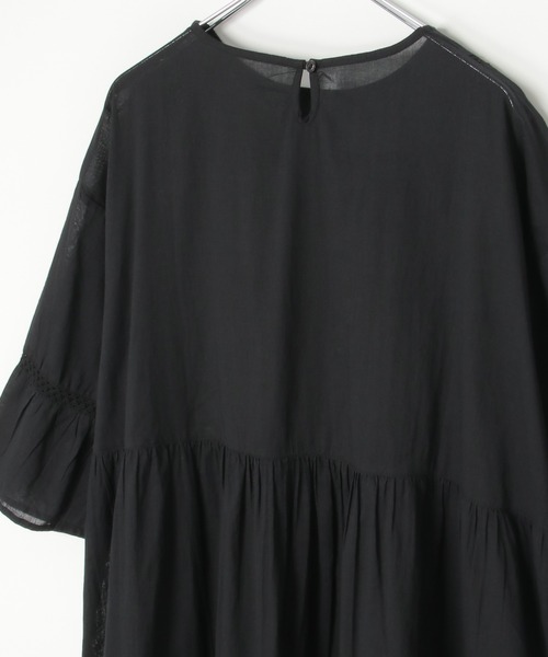 「notch.」 7分袖ワンピース M ブラック レディース_画像9