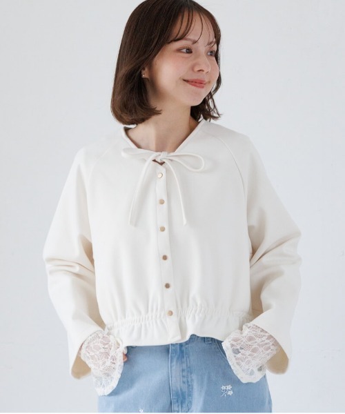 レディースvintage 花柄ボリュームスリーブジャンパー　ノーカラージャケット flower ジャケット ノーカラージャケット ダウニーウォームジャケット