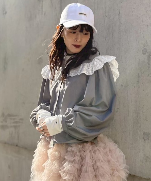 HONEY MI HONEY（ハニーミーハニー） ブラウス シャツ lace frill