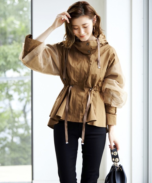 「RUIRUE BOUTIQUE」 ブルゾン M ベージュ レディース_画像4