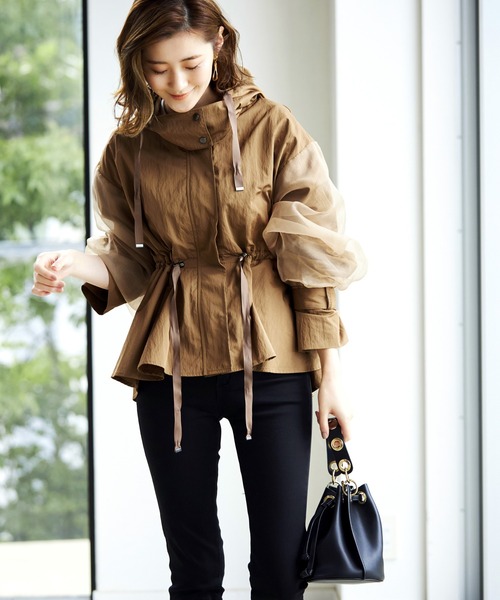 「RUIRUE BOUTIQUE」 ブルゾン M ベージュ レディース_画像7