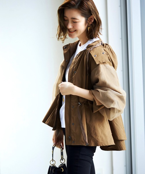「RUIRUE BOUTIQUE」 ブルゾン M ベージュ レディース_画像9