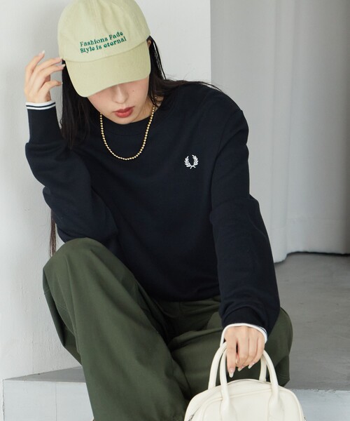 「FREAK'S STORE」 「FRED PERRY」スウェットカットソー SMALL ナチュラル レディースの画像