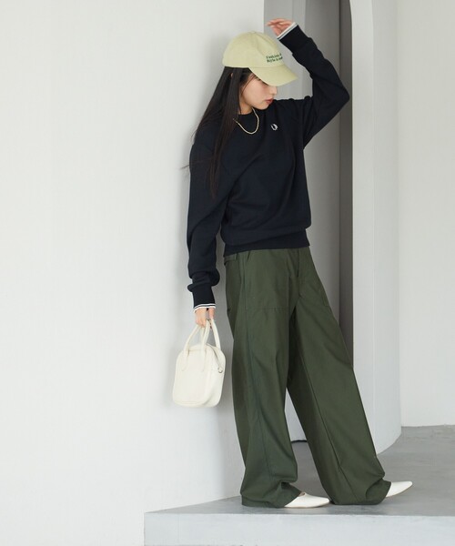 「FREAK'S STORE」 「FRED PERRY」スウェットカットソー SMALL ナチュラル レディースの画像