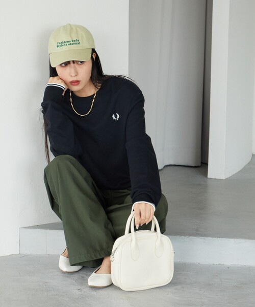 「FREAK'S STORE」 「FRED PERRY」スウェットカットソー SMALL ナチュラル レディースの画像