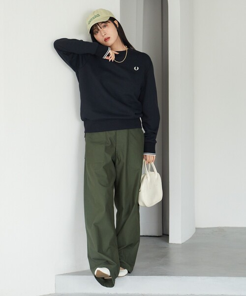 「FREAK'S STORE」 「FRED PERRY」スウェットカットソー SMALL ナチュラル レディースの画像