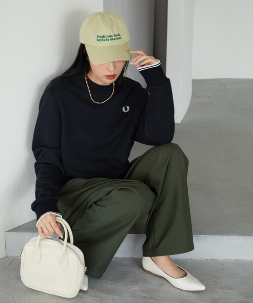 「FREAK'S STORE」 「FRED PERRY」スウェットカットソー SMALL ナチュラル レディースの画像