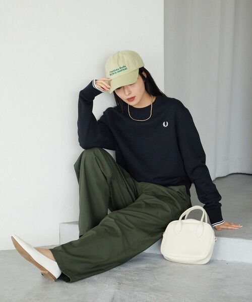 「FREAK'S STORE」 「FRED PERRY」スウェットカットソー SMALL ナチュラル レディースの画像