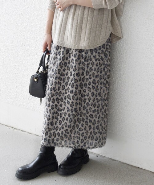 「SHIPS any」 ロングスカート ONE SIZE ベージュ レディースの画像