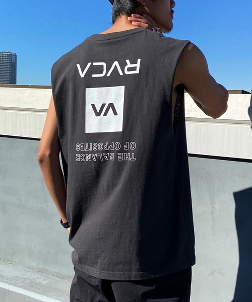 「RVCA」 ノースリーブトップス S カーキ メンズ_画像6