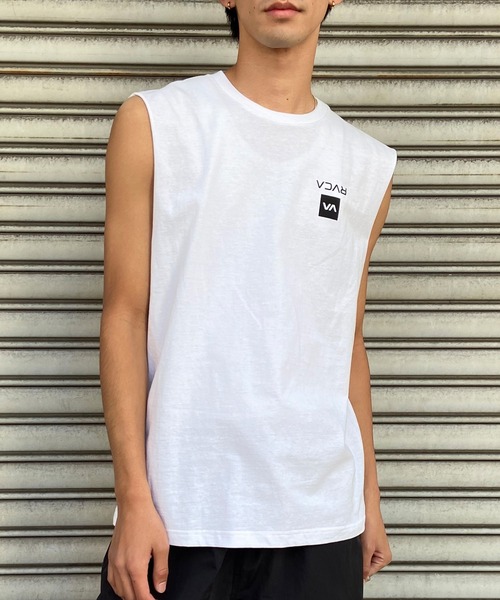 「RVCA」 ノースリーブトップス S カーキ メンズ_画像9