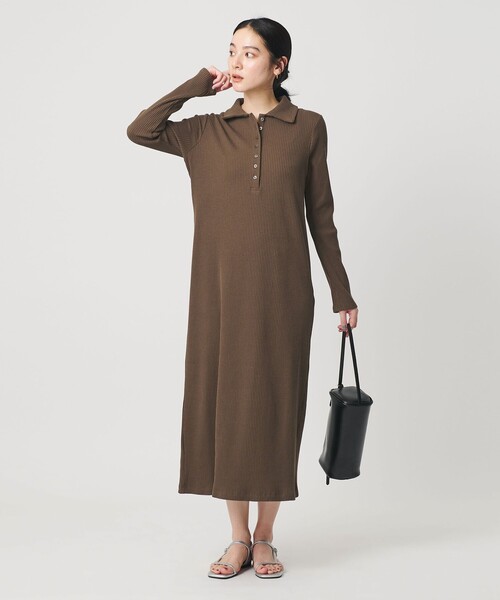 BEAUTY＆YOUTH UNITED ARROWS ワンピース 「WEB限定」ポロカラー リブ