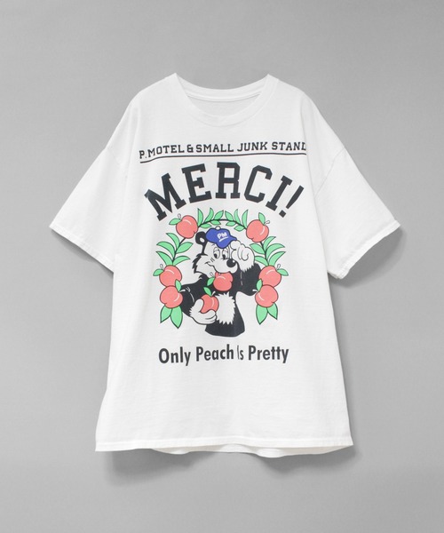 RNA（アールエヌエー） tシャツ M2682 PINKMOTEL モモクマプリントTEE