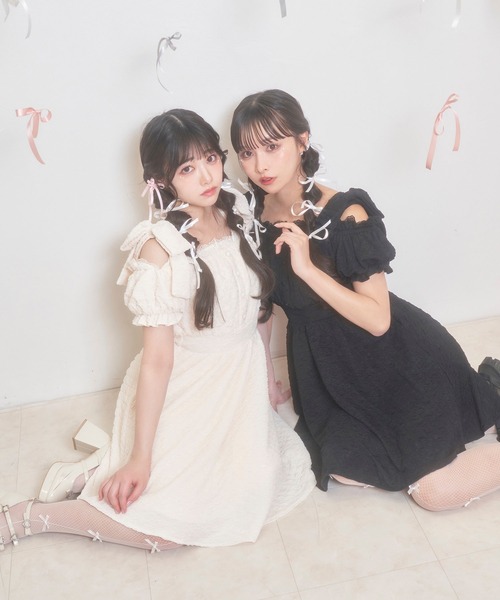 「Honey Cinnamon」 半袖ワンピース FREE アイボリー レディース_画像5