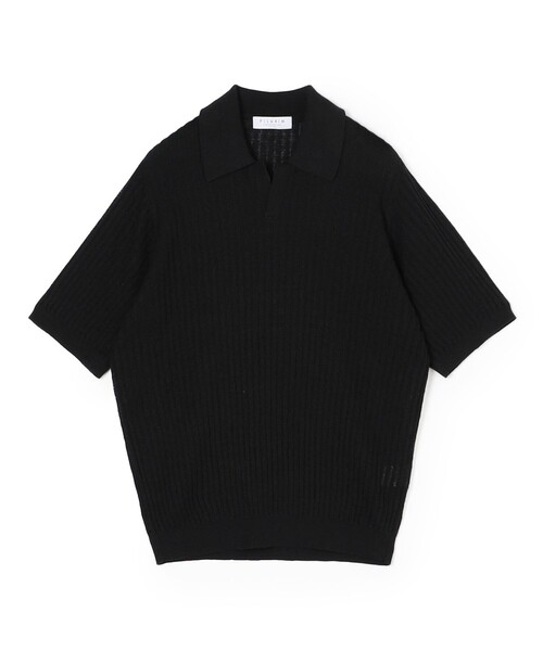 セーター ニット リネンコットンナイロンプレーティング スキッパーニット メンズの画像