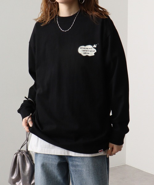 「A.T,C in the attic homme」 長袖Tシャツ M ブラック メンズ_画像2