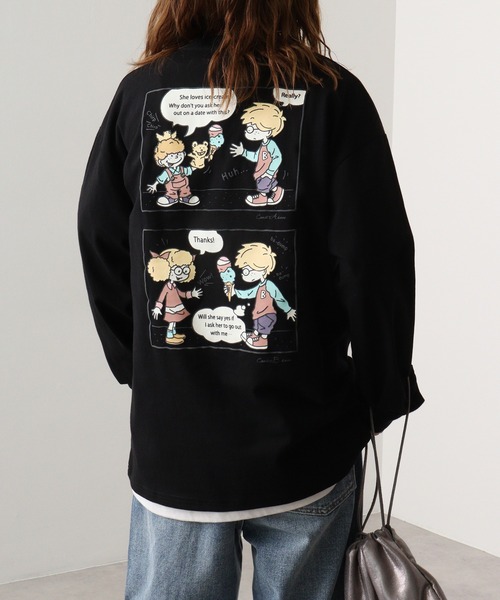 「A.T,C in the attic homme」 長袖Tシャツ M ブラック メンズ_画像4