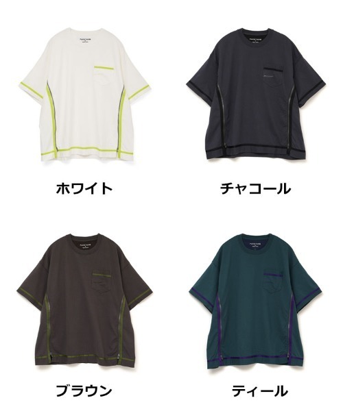 tシャツ 「FACETASM」CURVY SLIT BIG TEE / 4カラー 「MYK-TEE-01」 メンズの画像