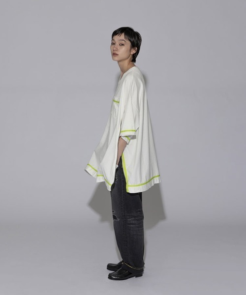 tシャツ 「FACETASM」CURVY SLIT BIG TEE / 4カラー 「MYK-TEE-01」 メンズの画像