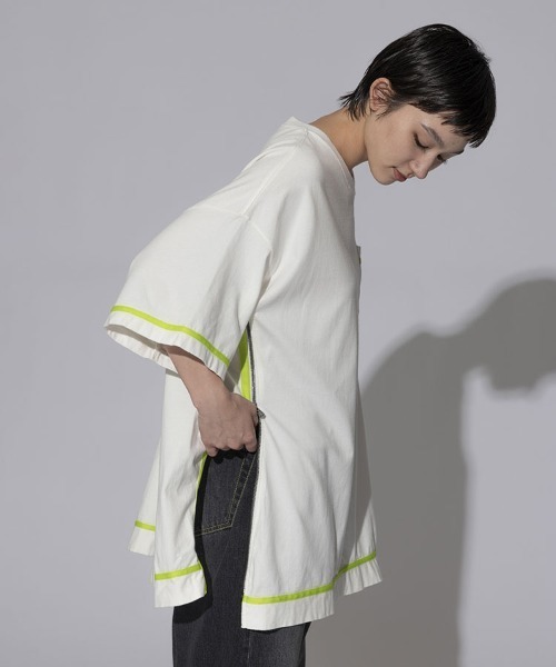 tシャツ 「FACETASM」CURVY SLIT BIG TEE / 4カラー 「MYK-TEE-01」 メンズの画像