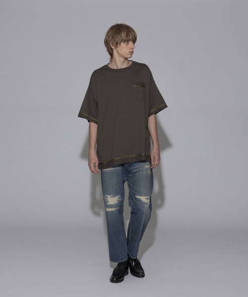 tシャツ 「FACETASM」CURVY SLIT BIG TEE / 4カラー 「MYK-TEE-01」 メンズの画像