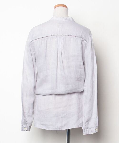 「120% lino」 長袖チュニック 40 パープル レディース_画像2