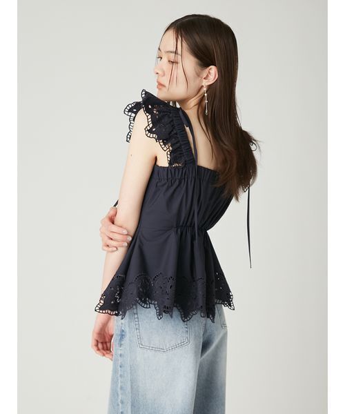 FRAY I.D（フレイ・アイディー） ブラウス シャツ 半袖 カットアウト