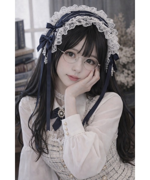 CERCA 「Bls」「ZA」「Bling Leads」編み上げレース ヘッドドレス