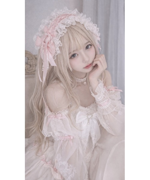CERCA 「Bls」「ZA」「Bling Leads」編み上げレース ヘッドドレス