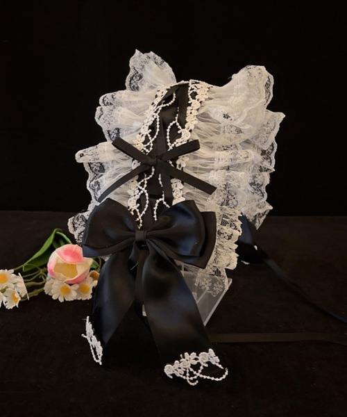 CERCA 「Bls」「ZA」「Bling Leads」編み上げレース ヘッドドレス