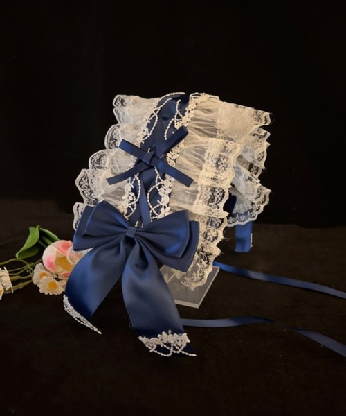 CERCA 「Bls」「ZA」「Bling Leads」編み上げレース ヘッドドレス