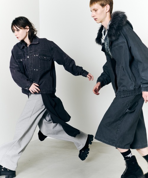 「AIVER」 デニムジャケット LARGE ブラック メンズ_画像8