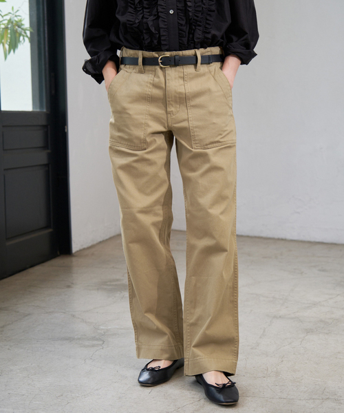 「Spick & Span」 チノパンツ 36 グリーン レディース_画像2