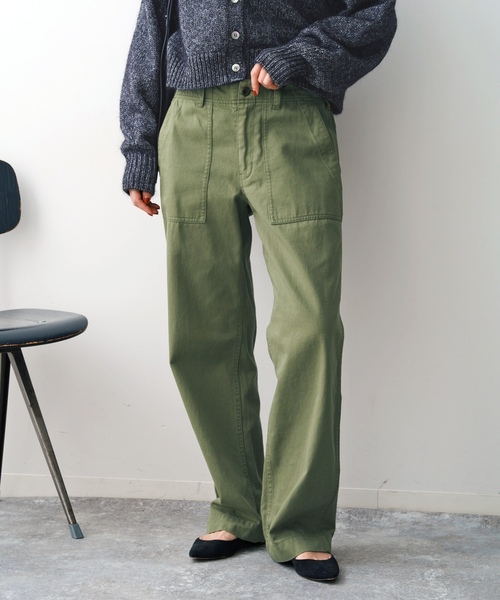 「Spick & Span」 チノパンツ 36 グリーン レディース_画像3