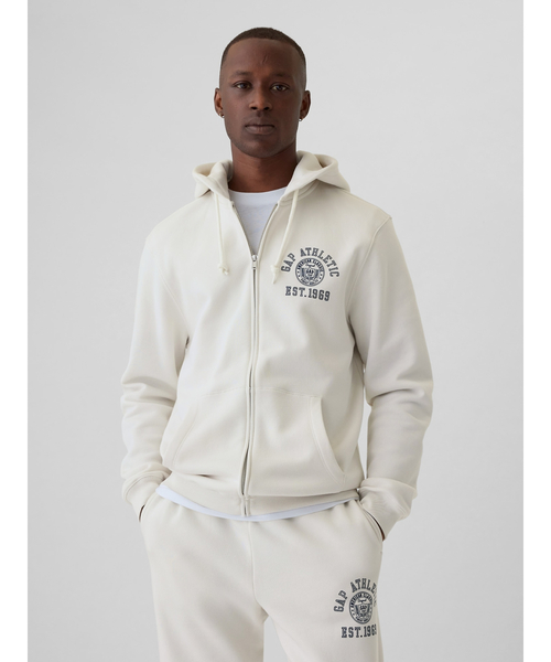 GAP（ギャップ） ジップアップパーカー X-LARGE ライトグレー メンズ