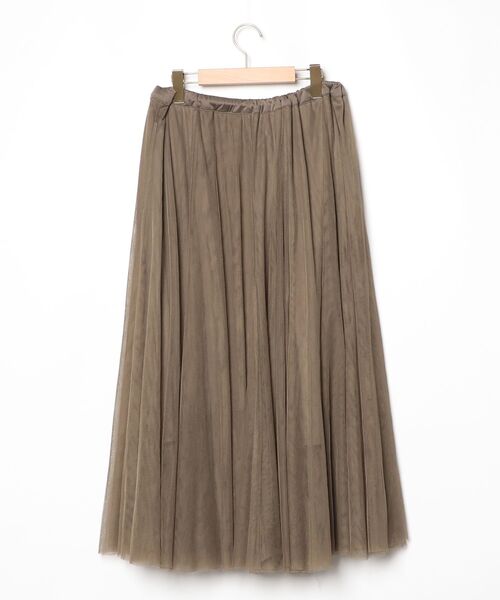 「CHIC STYLE」 フレアスカート 4L カーキ レディース_画像2