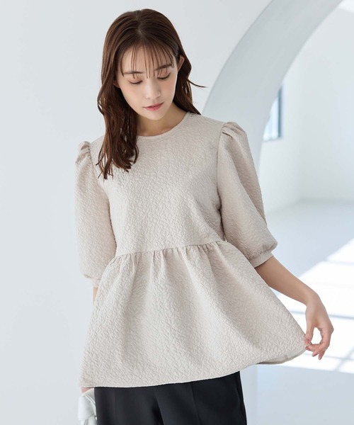 「fifth」 半袖ブラウス M ベージュ レディース_画像2
