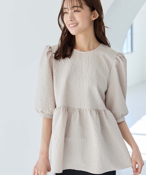 「fifth」 半袖ブラウス M ベージュ レディース_画像3