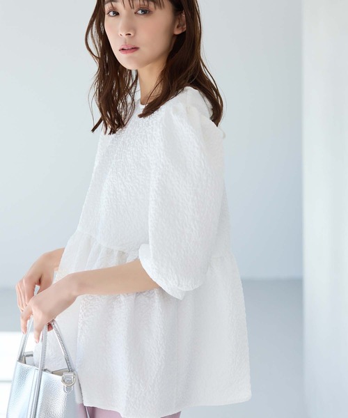 「fifth」 半袖ブラウス M ベージュ レディース_画像6