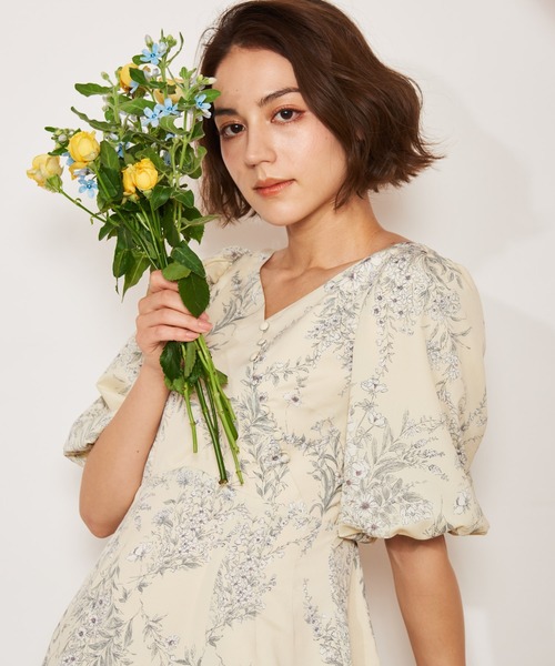 「NOELA」 半袖ワンピース S イエロー レディース_画像2