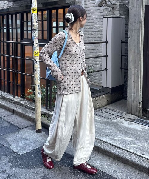 「CIAOPANIC」 スラックス LARGE ネイビー レディース_画像9