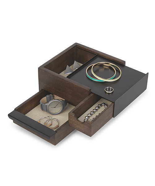 収納 umbra/ミニ ストーイット ジュエリーボックス ブラック×ウォルナット 23128455ZOZOTOWN Yahoo!店