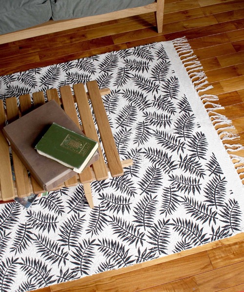 a.depeche ラグ ラグマット roll tufted rug 2117 black LEAF a.depeche ラグ ラグマット roll tufted rug 2117 black LEAF