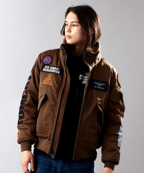 アヴィレッ ジャケット CWU TOP GUN/AVIREX/ アヴィレックス ZOZOTOWN 【返品不可】 ジャケット カスタム CWU トップガン AVIREX フライトジャケット