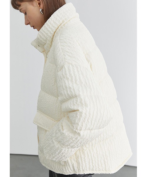 つのディテ⋜ ダウン processing high neck dawn jacket ZOZOTOWN PayPayモール店 - 通販 - PayPayモール ダウンジャケット Pucker ≗ーサイジン