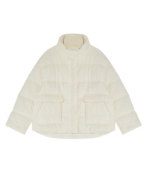 つのディテ⋜ ダウン processing high neck dawn jacket ZOZOTOWN PayPayモール店 - 通販 - PayPayモール ダウンジャケット Pucker ≗ーサイジン