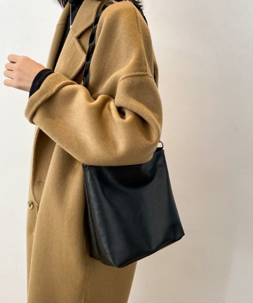 ショルダーバッグ バッグ 2way 編み込みレザーショルダーバッグ
